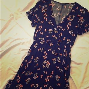 Black on Floral Spring Dress